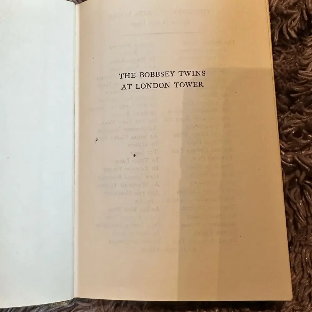 Bobbsey Twins At The London Tower By Laura Lee Hope vintage collectible book